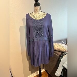 Women’s Blue Embroidered dress